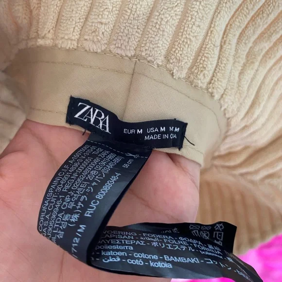 Cream Corduroy Zara Bucket Hat - Picture 2 of 2